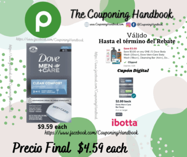 Dove Men+Care Body + Face Bar por $4.59