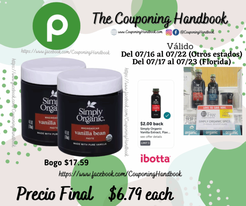 Simply Organic Paste, Vanilla Bean, Madagascar por $6.79