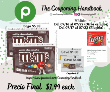 M&M’s Chocolate Candies, Milk Chocolate, Sharing Size 10.0 oz por $1.99