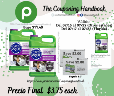 Cat’s Pride Clumping Litter, Multi-Cat, Scented, Total Odor Control por $3.75