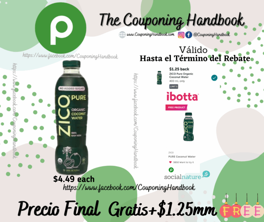Zico Pure Organic 100% Nam Hom, Coconut Water Gratis