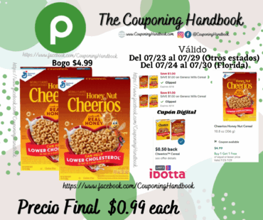 Cheerios Honey Nut Cereal por $0.99