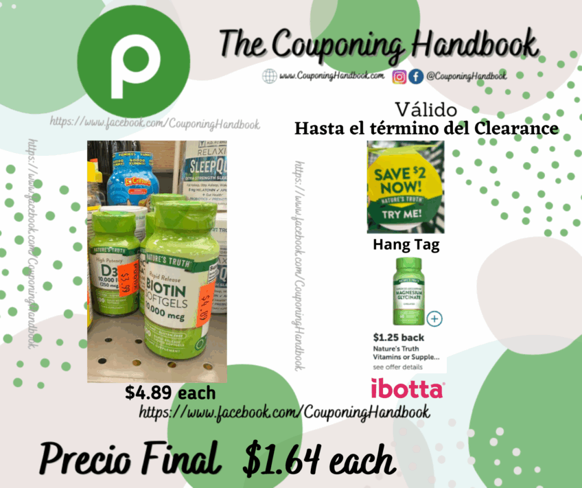 Nature’s Truth Biotin 10000 mcg en $1.64