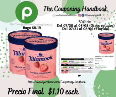 Tillamook Ice Cream, Oregon Strawberry por $1.10