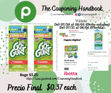 Go-Gurt Yogurt, Fat Free Strawberry por $0.37