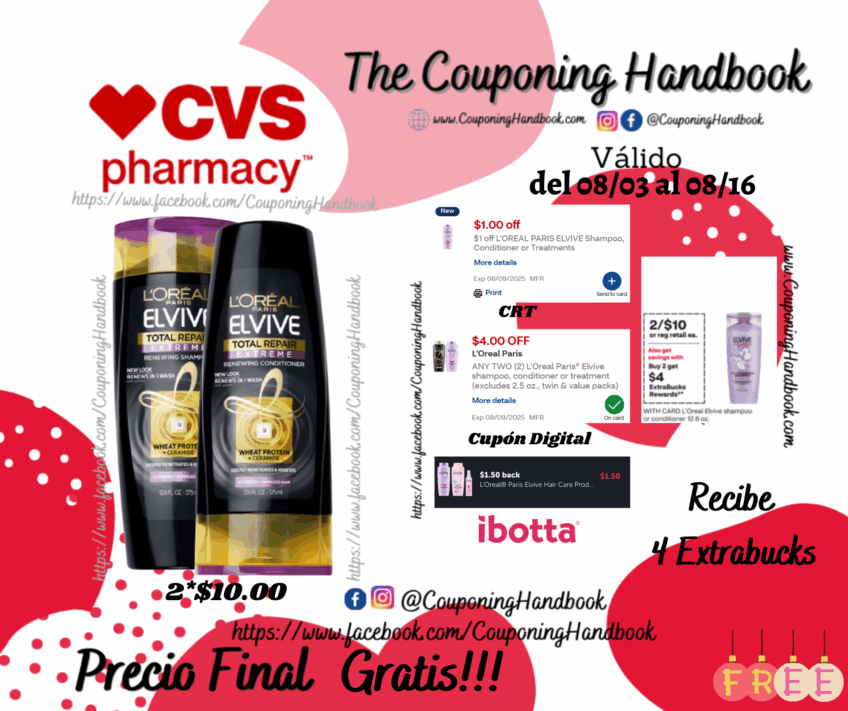 02 L’Oreal shampoo or conditioner Gratis