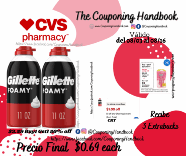 Gillette Foamy Shave Foam por $0.69