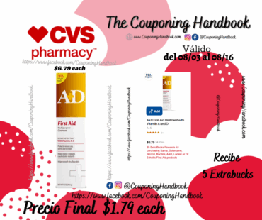 A+D First Aid Ointment with Vitamin A and D por $1.79