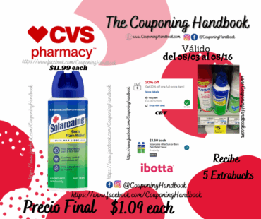 Solarcaine Burn Pain Relief Spray, 4.0 OZ por $1.09