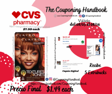 Clairol Professional Textures & Tones Hair Color por $1.49