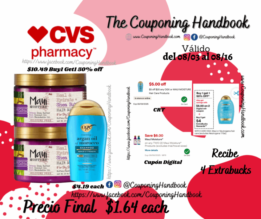 Productos Maui y OGX por $1.64