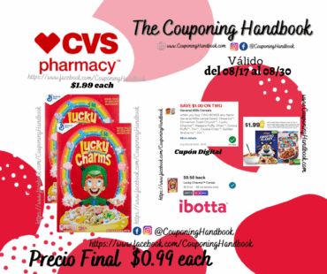 Lucky Charms Cereal 10.5 oz por $0.99