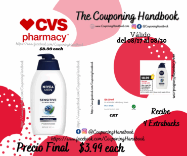 NIVEA MEN Sensitive Body Wash with Bamboo Extract 30 Fl Oz por $3.99