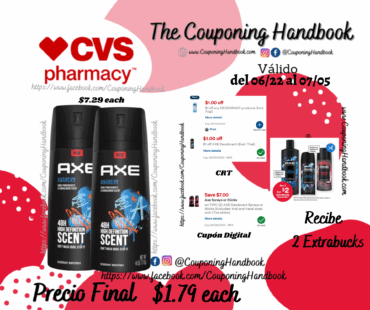 AXE Deodorant Body Spray por $1.79