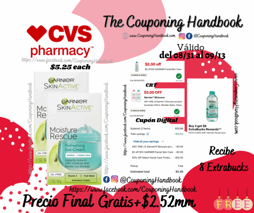 02 Garnier SkinActive Moisture Rescue Refreshing Gel Cream Gratis