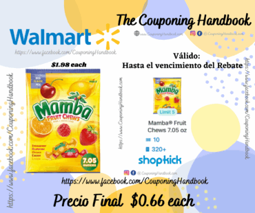 Mamba Fruit Chews Chewy Candy 7.05 oz por $0.46