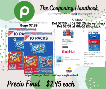 Nabisco Cookies, 10 Packs por $2.45