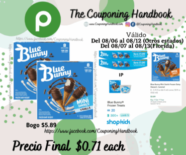 Blue Bunny Mini Swirls Frozen Dairy Dessert por $0.71