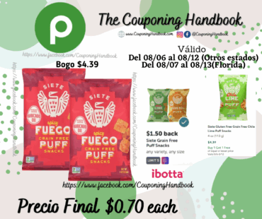 Siete Puff Snacks, Grain Free, Spicy por $0.70