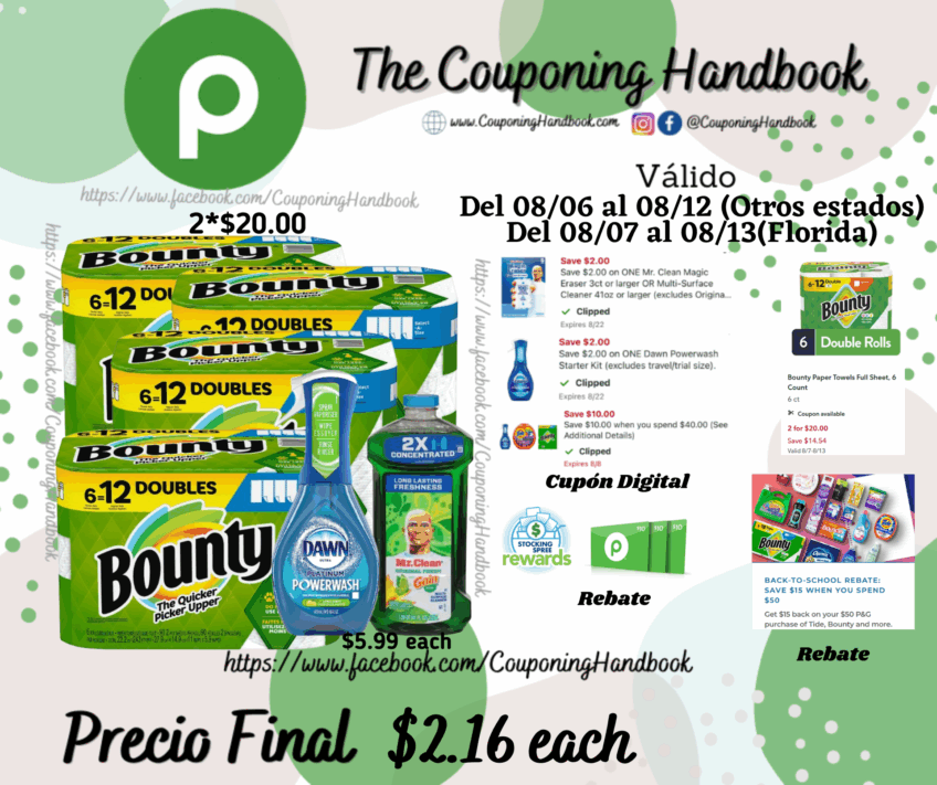 06 productos P&G por $12.98