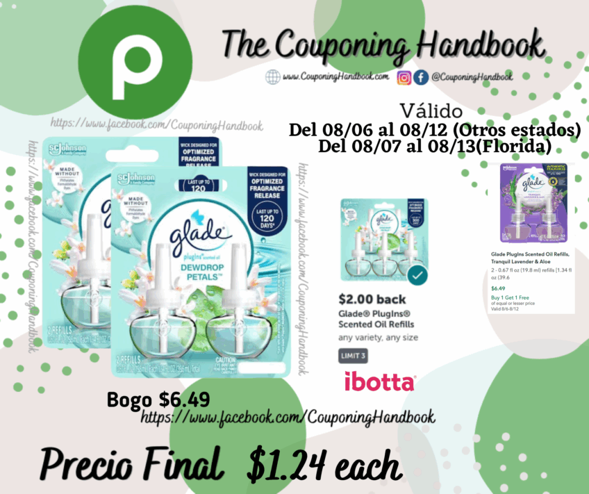 Glade Plugins Scented Oil Refills, 2-Ct por $1.24