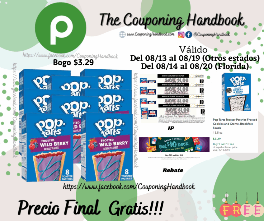 08 Pop-Tarts Toaster Pastries Frosted, Breakfast Foods Gratis