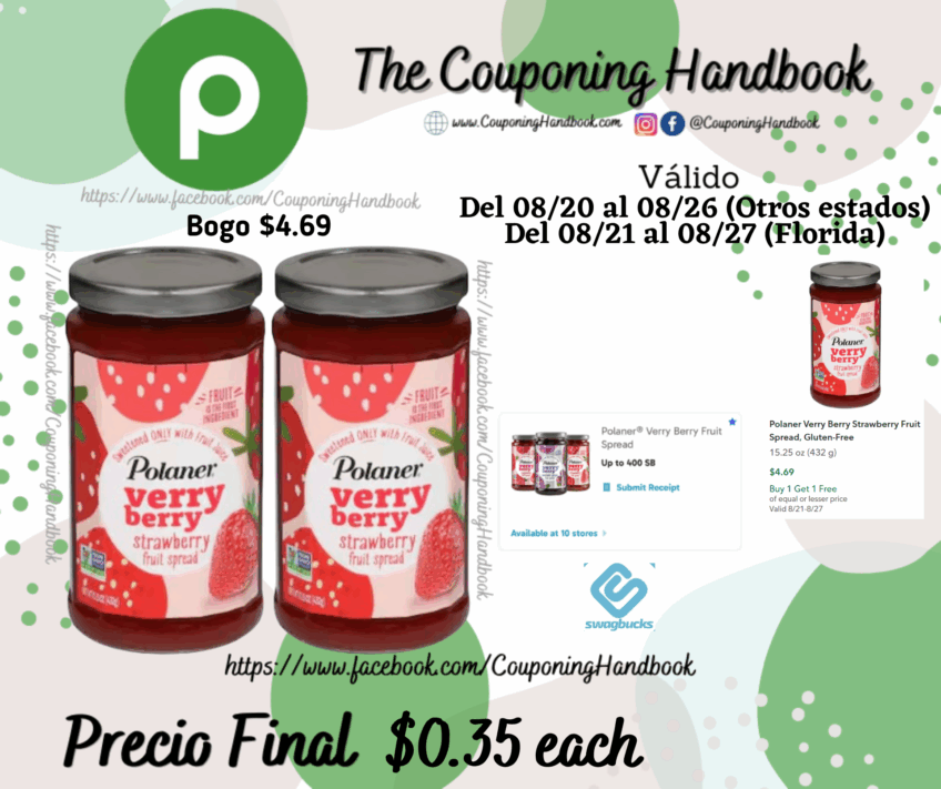 Polaner Verry Berry Strawberry Fruit Spread, Gluten-Free por $0.35