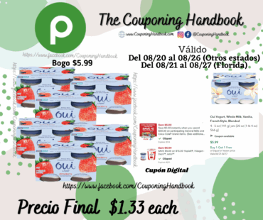 Oui Yogurt, French Style, Whole Milk por $1.33