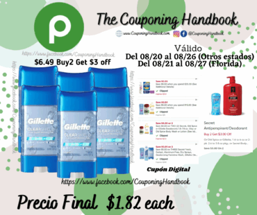 Gillette Antiperspirant/Deodorant, Clear Gel, Arctic Ice por $1.82