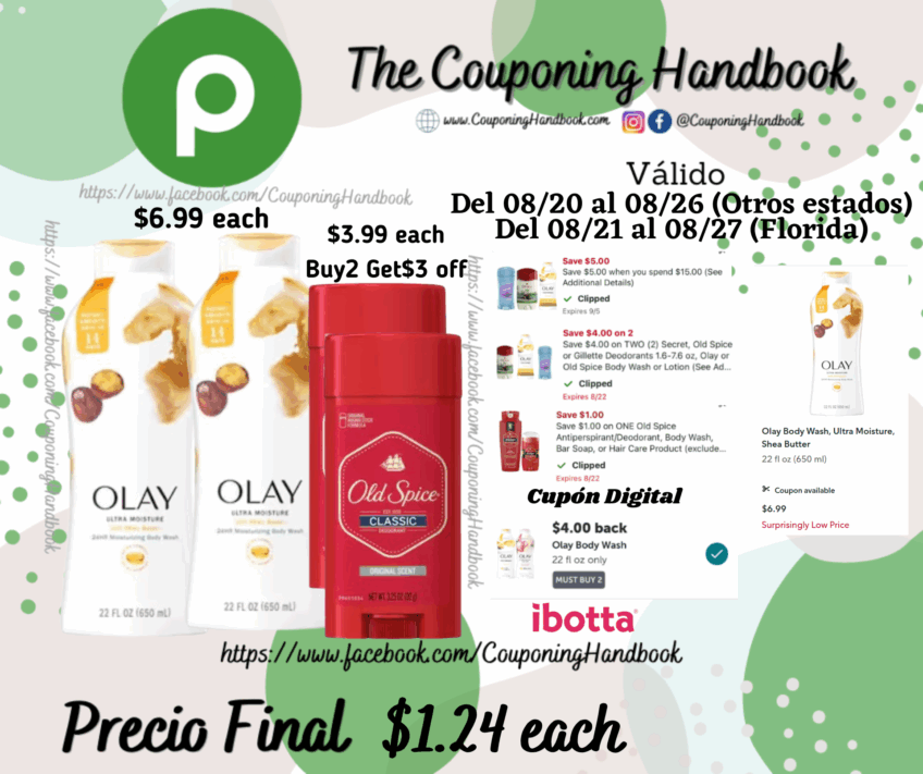 Productos Olay y/o Old Spice por $1.24