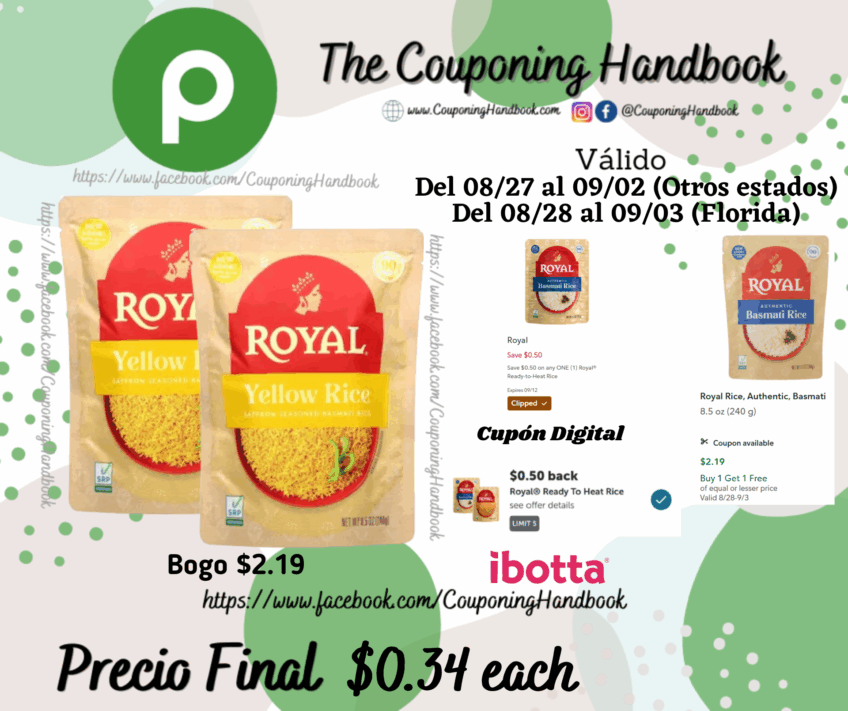 Royal Yellow Saffron Seasoned Basmati Rice por $0.34