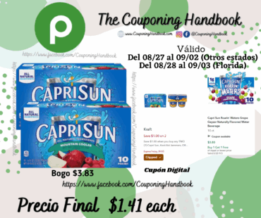 Capri Sun Juice Drink, Mountain Cooler por $1.41