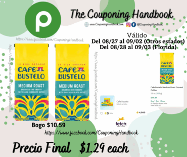 Cafe Bustelo Medium Roast Ground Coffee 11 oz por $1.29