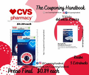 CVS Easy Tear Waterproof Adhesive Tape, .5in x 5yd por $0.89