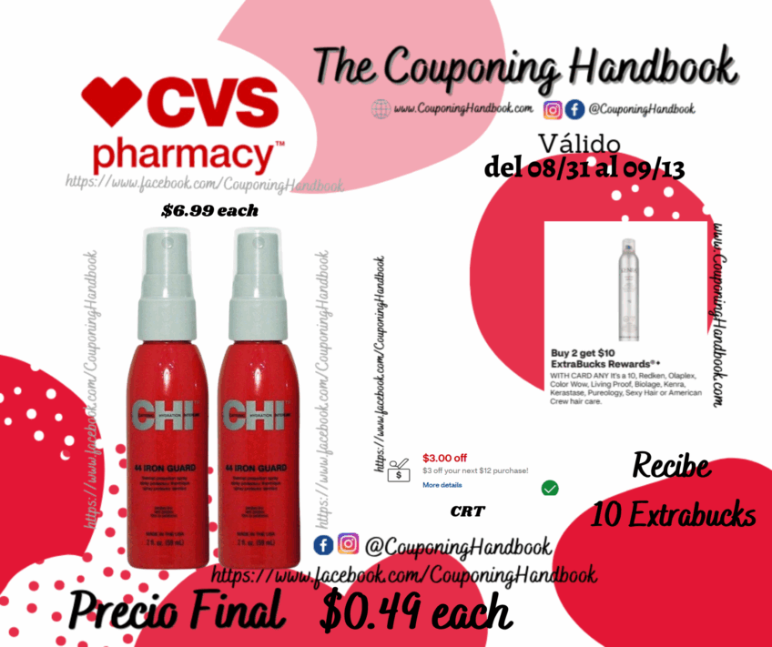 CHI 44 Iron Guard Thermal Protection Spray, 2 OZ por $0.49