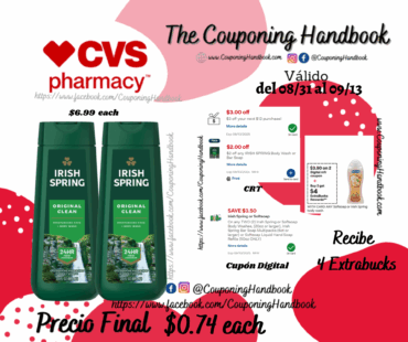 Irish Spring Body Wash, 20 OZ por $0.74