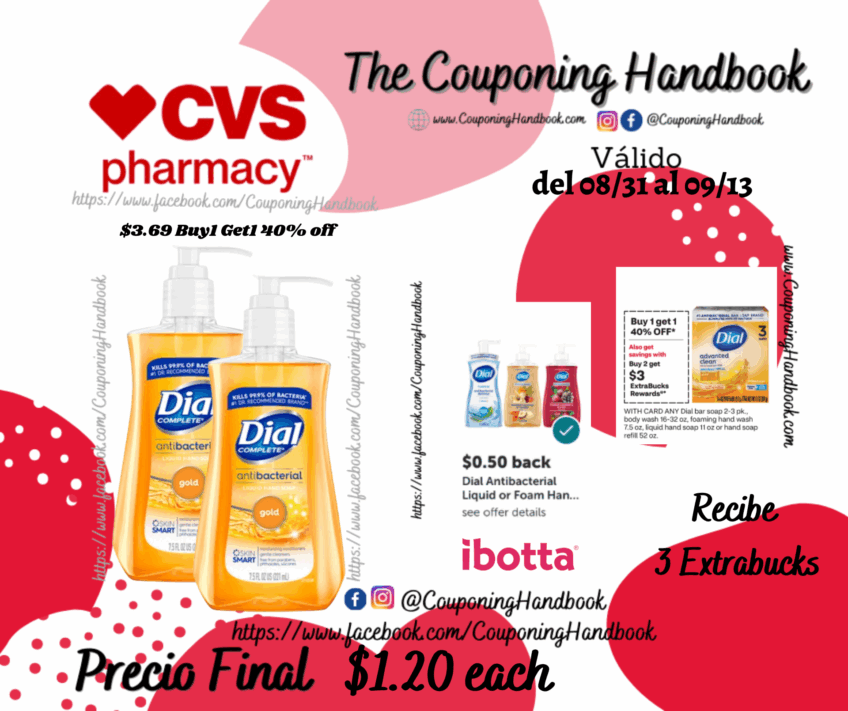 Dial Complete Antibacterial Liquid Hand Soap, 11 fl oz por $1.20