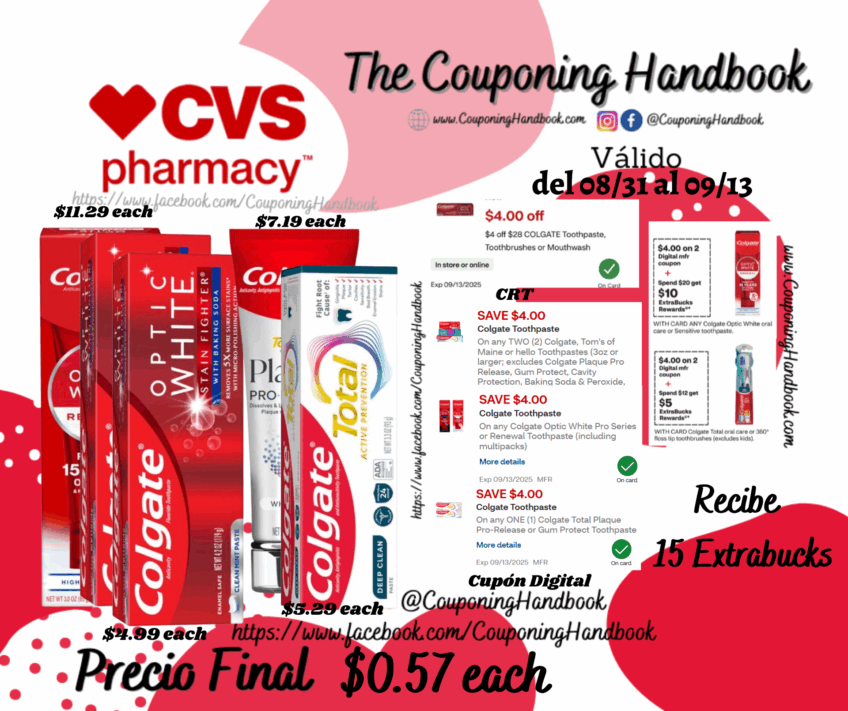 Productos Colgate por $0.57