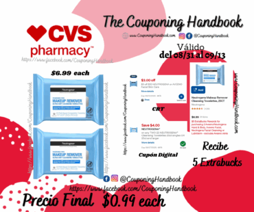 Neutrogena Makeup Remover Cleansing Towelettes, 25CT por $0.99