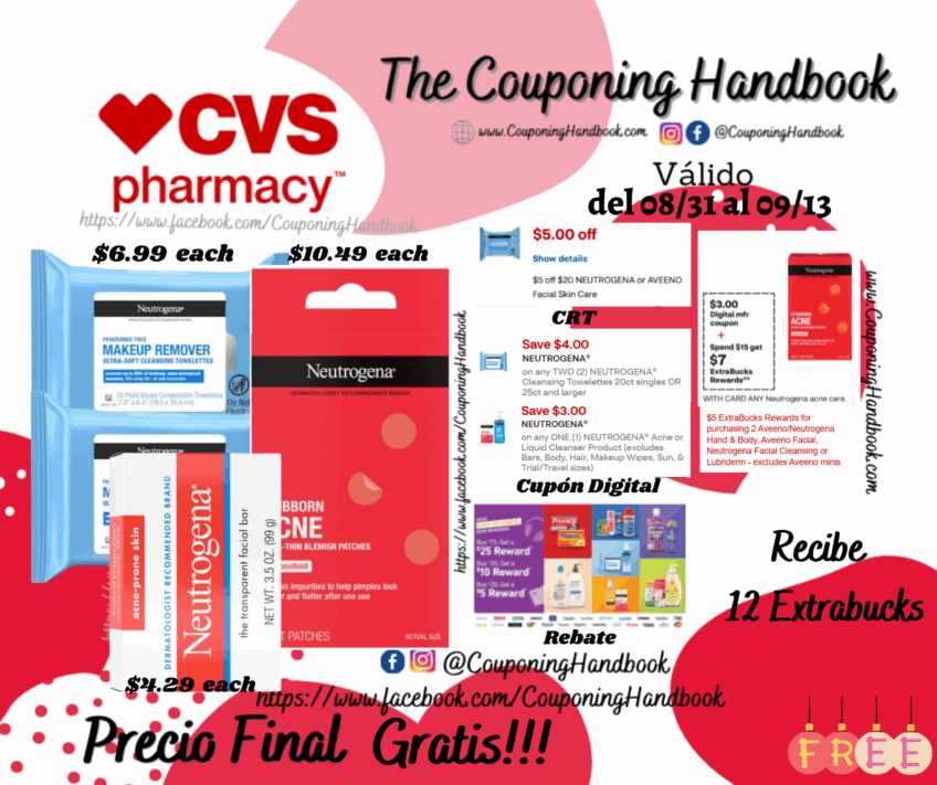 04 Productos Neutrogena Gratis