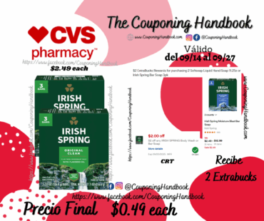 Irish Spring Bar Soap, 3/Pack por $0.49