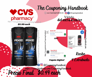 AXE Body Wash for Men, 16 OZ por $0.49