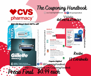 Gillette Razor Blade Refills por $0.99