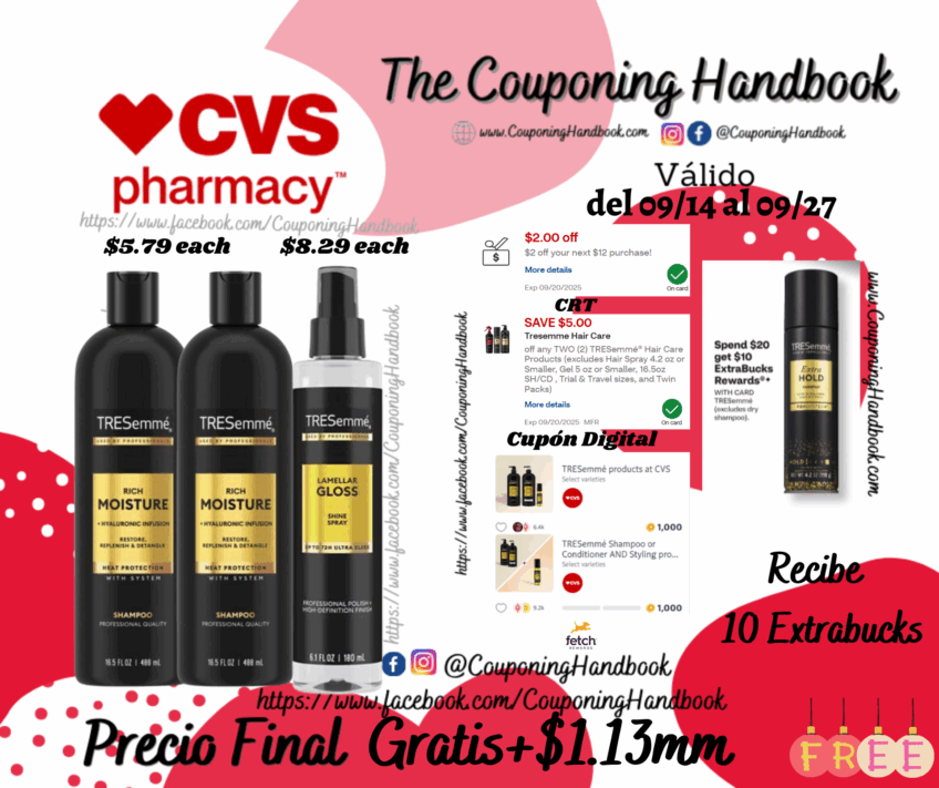 03 Productos TRESemme Gratis