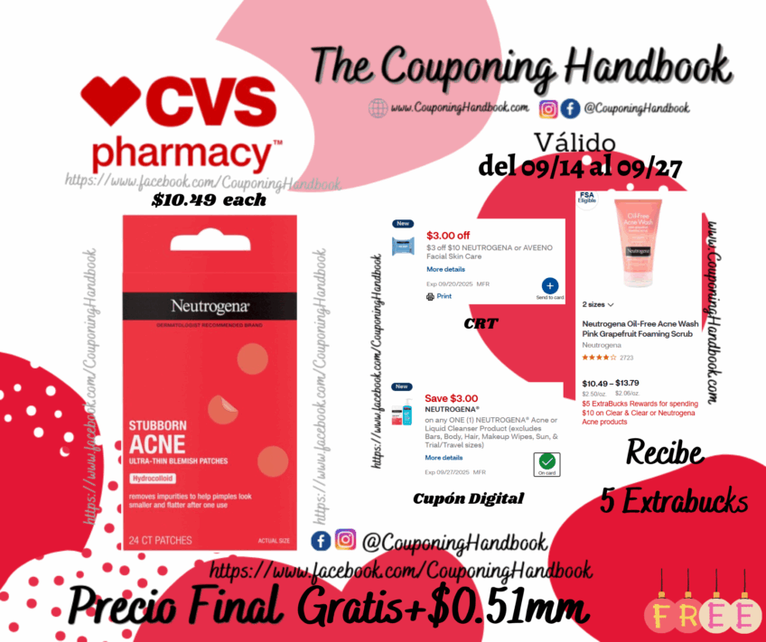 Neutrogena Stubborn Acne Hydrocolloid Blemish Patches Gratis