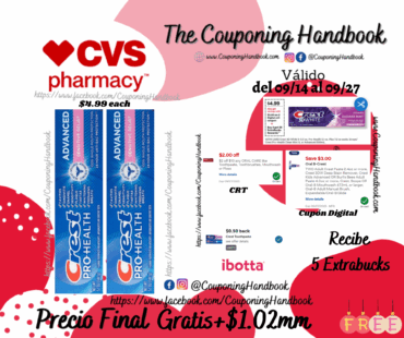 02 Crest Pro-Health Advanced Anticavity Fluoride Toothpaste, Sensitive Relief, 5.1 OZ Gratis