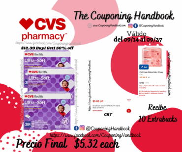 CVS Ultra-Soft Cleansing Wipes, 96 CT, 4 PK, Scented por $5.32