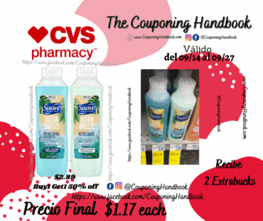 Suave Ocean Breeze Shampoo or Conditioner por $1.17