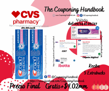 02 Crest Pro-Health Advanced Anticavity Fluoride Toothpaste, Sensitive Relief, 5.1 OZ Gratis