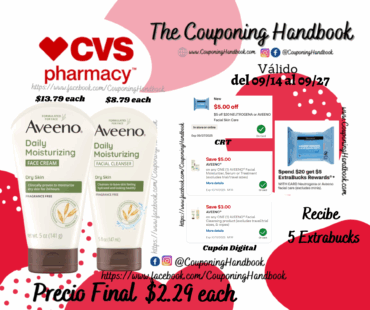 Productos Aveeno por $2.29